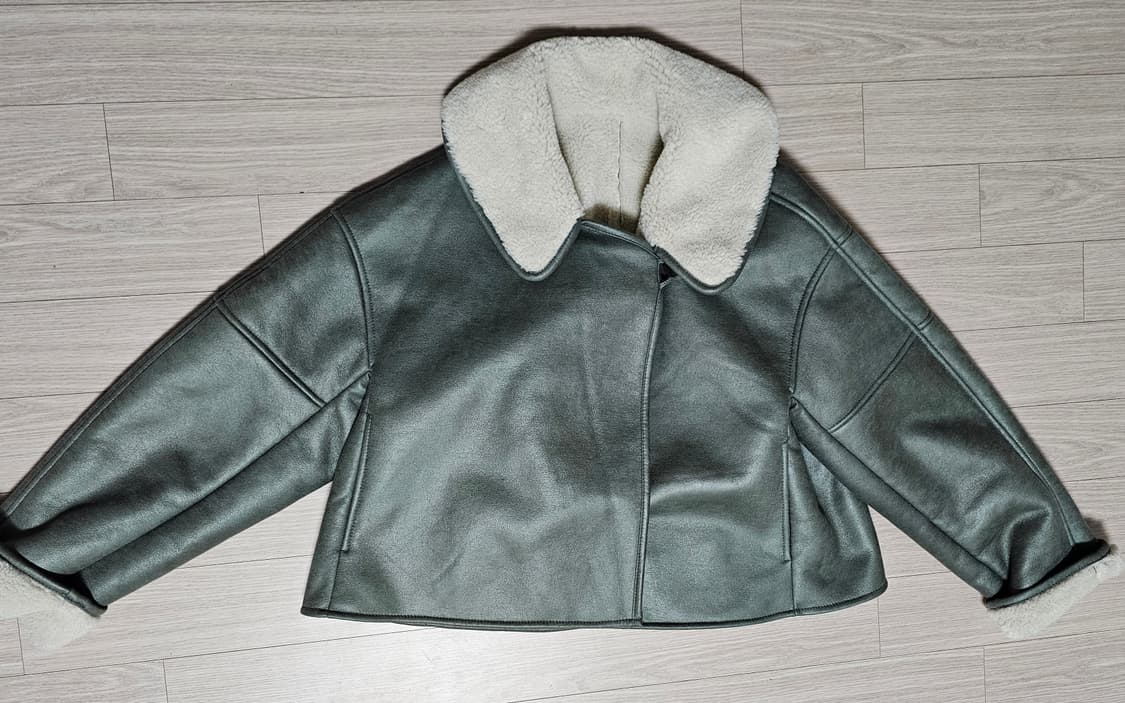 보브 올리브그린 무스탕 자켓 상품이미지1