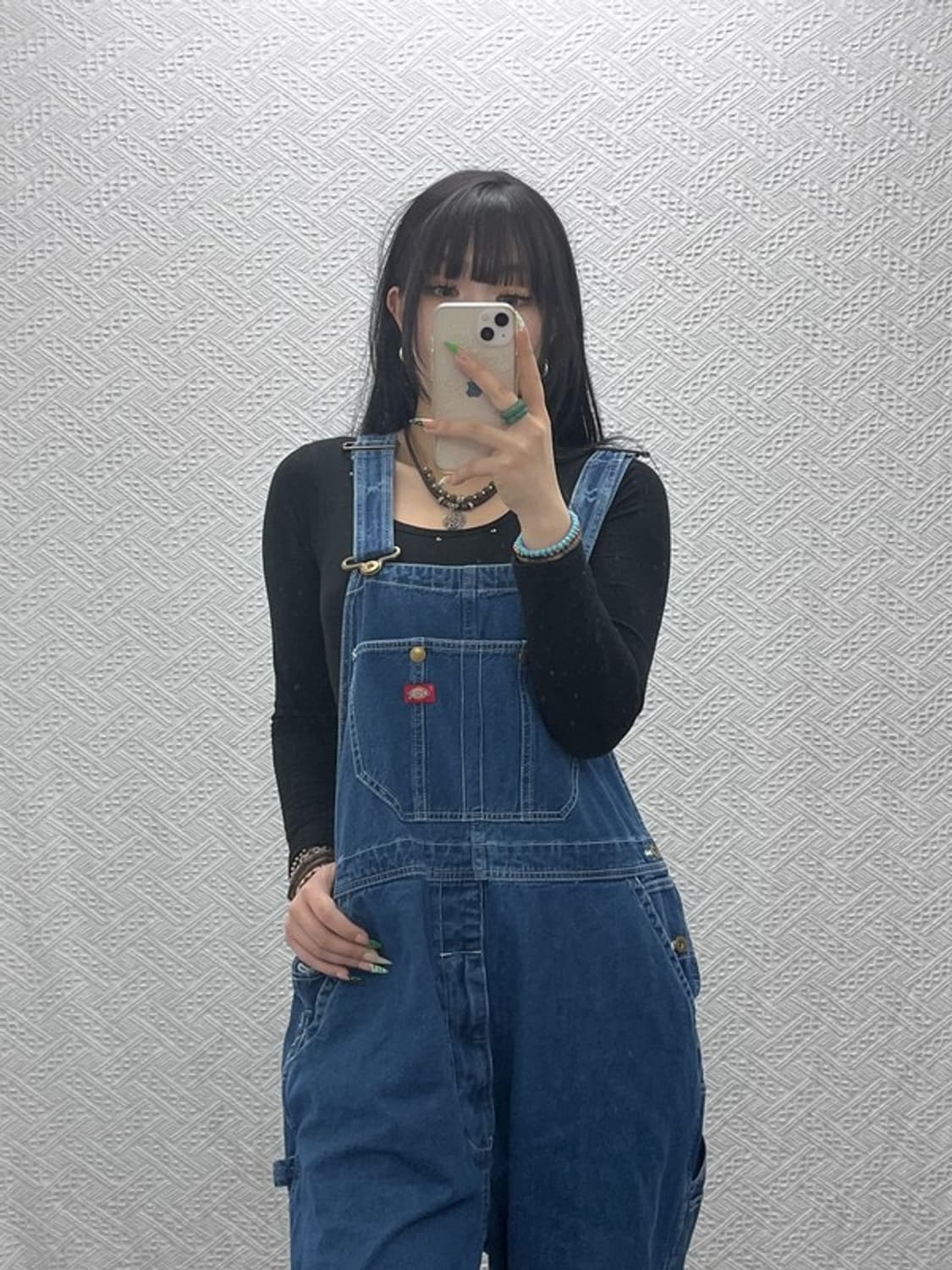 디키즈 빈티지 캐주얼 오버롤 멜빵 데님 점프수트 L C09195 상품이미지1