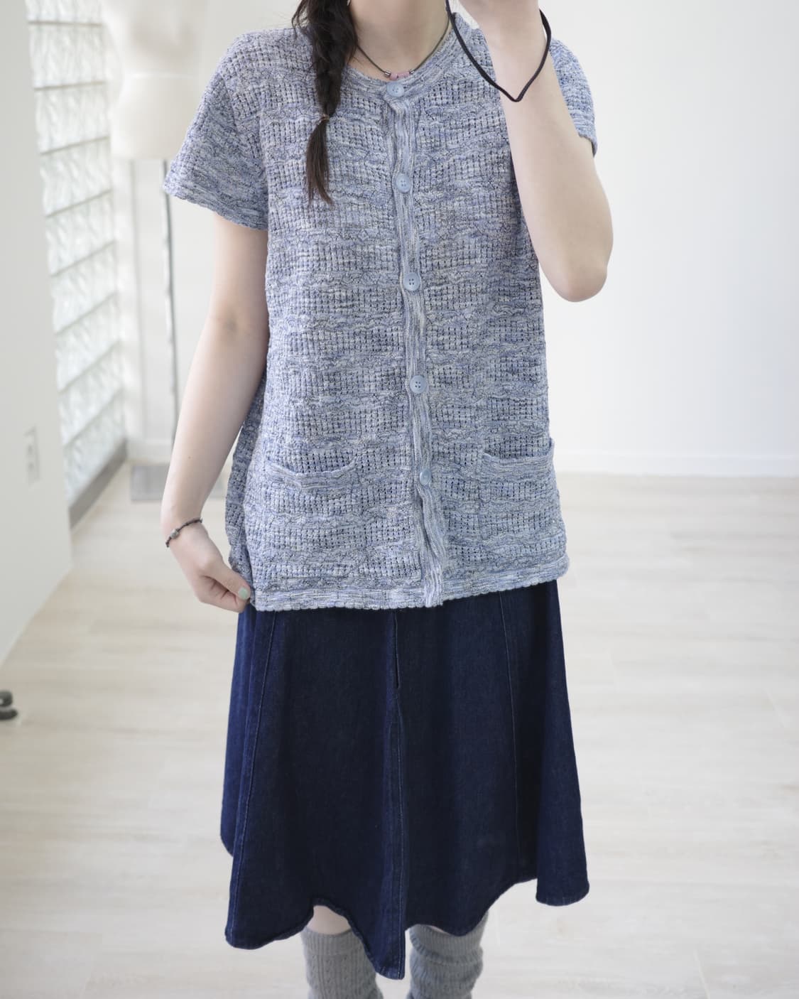  Blue summer knit cardigan 상품이미지6