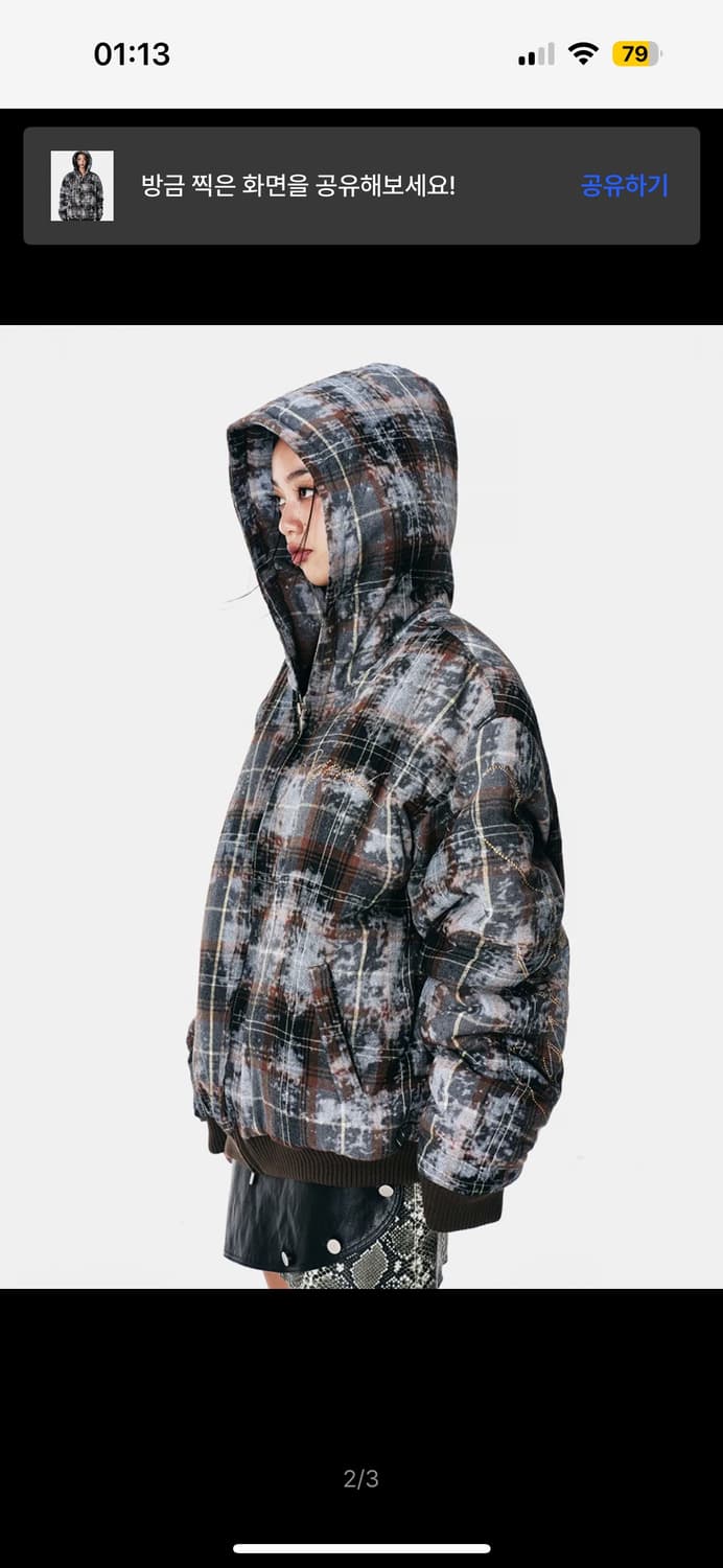 yeel 타탄 체크후디 점퍼 상품이미지2