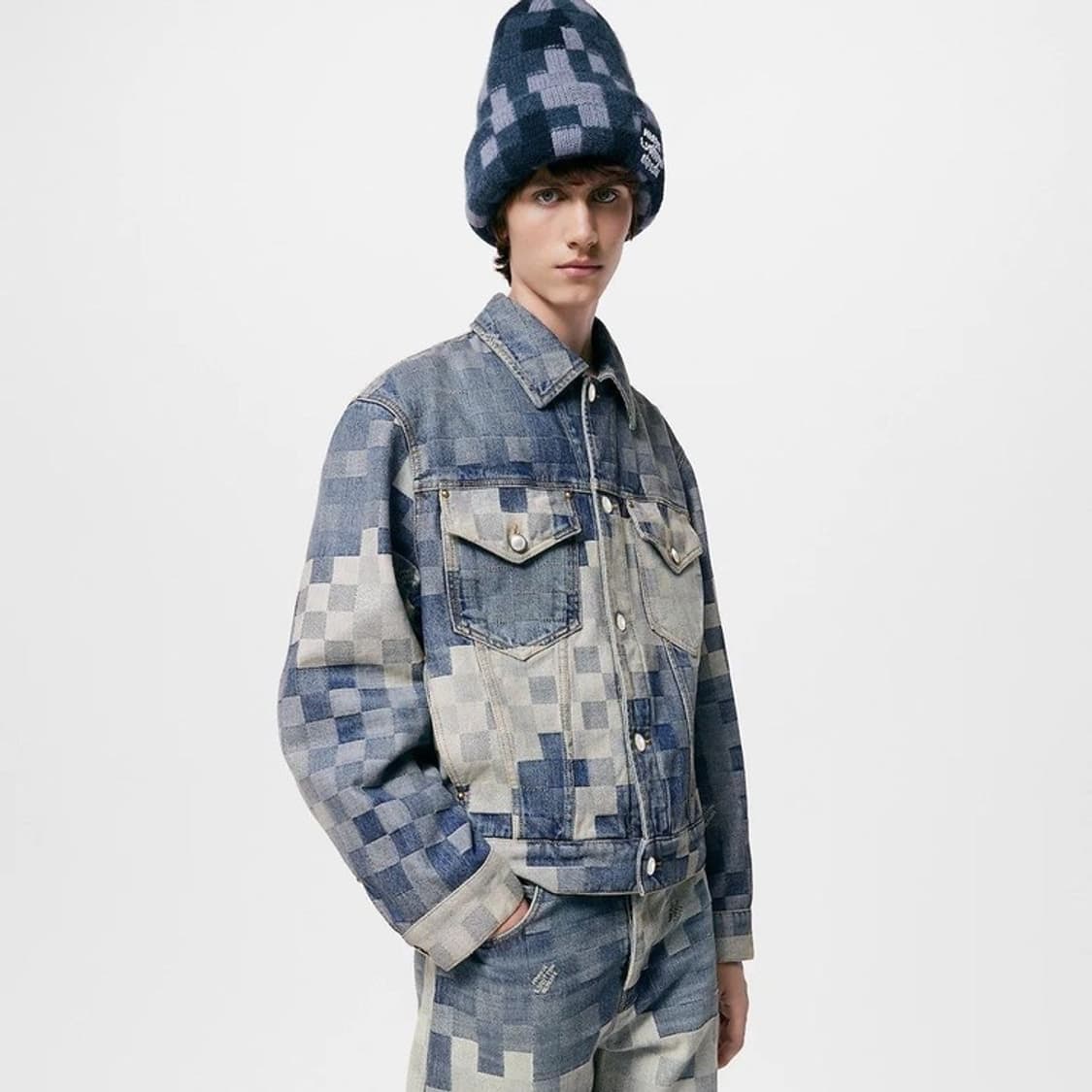 루이비통 퍼렐 다미에 신상 데님 셋업 상품이미지1