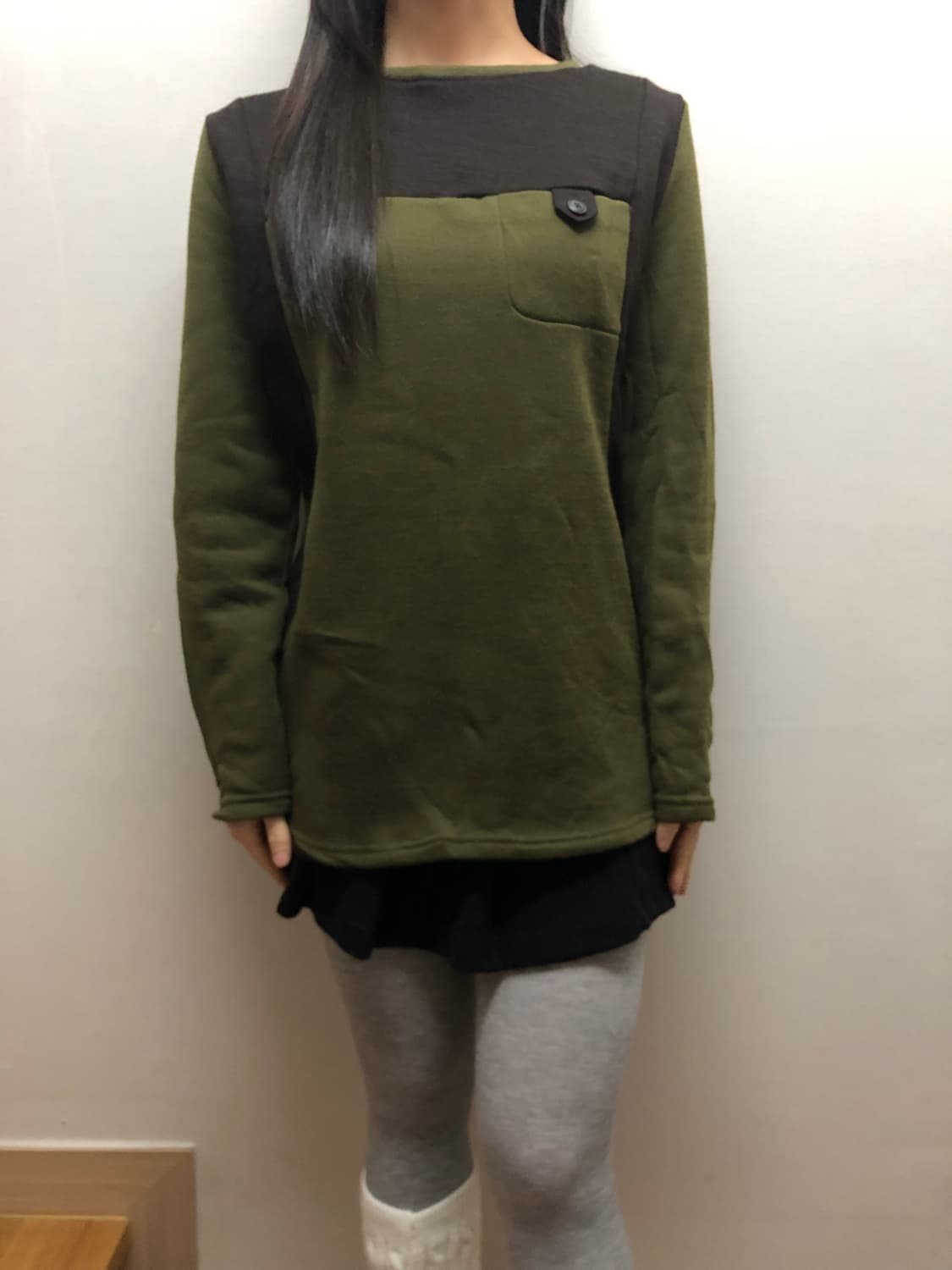 빈티지 카키 브라운 탑 상품이미지5