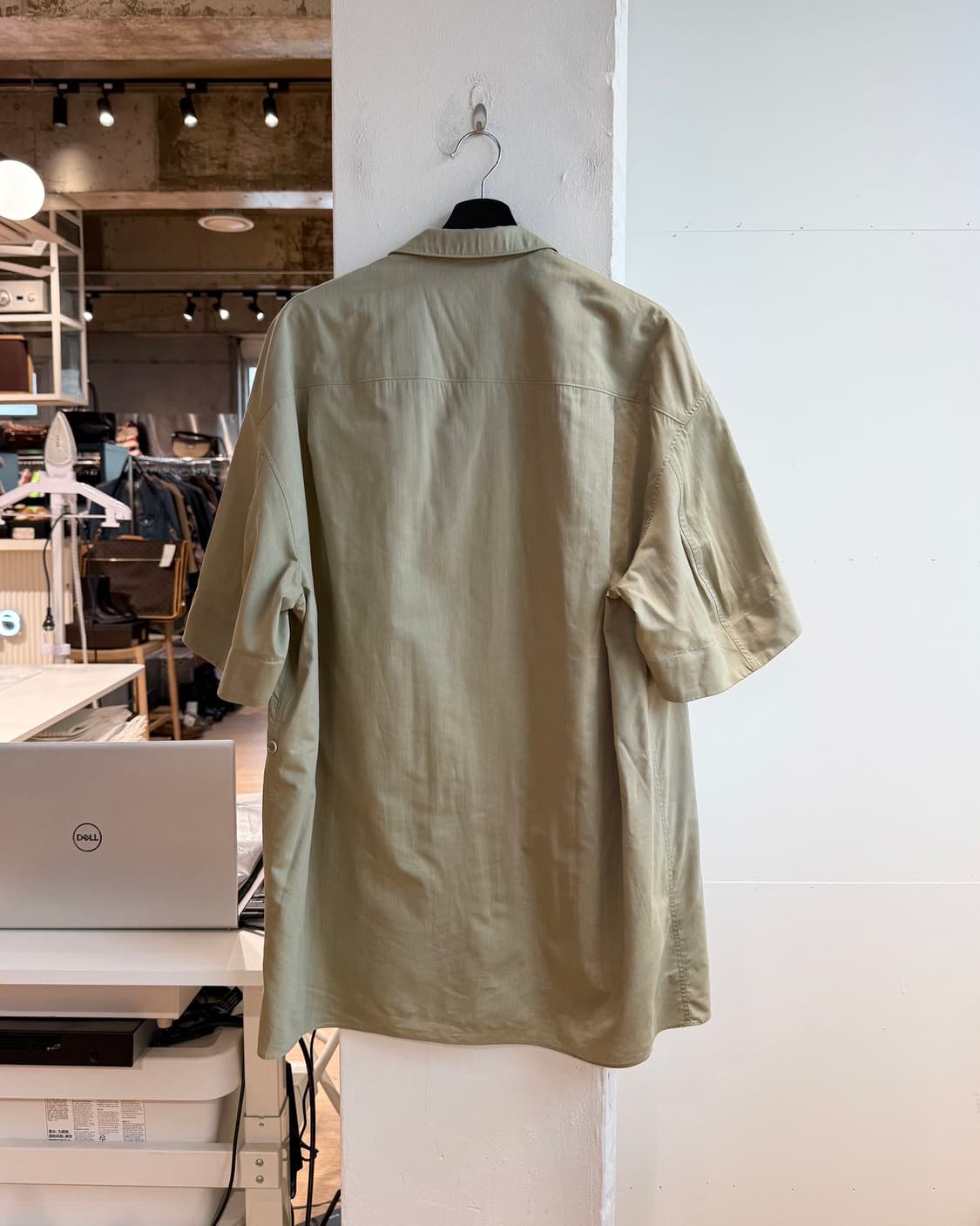 르메르 그린 컨버터블 포플린 하프 셔츠  상품이미지7