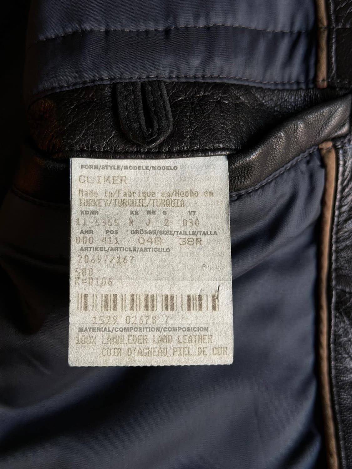 휴고보스 램스킨 싱글라이더 레더 자켓 100 상품이미지6