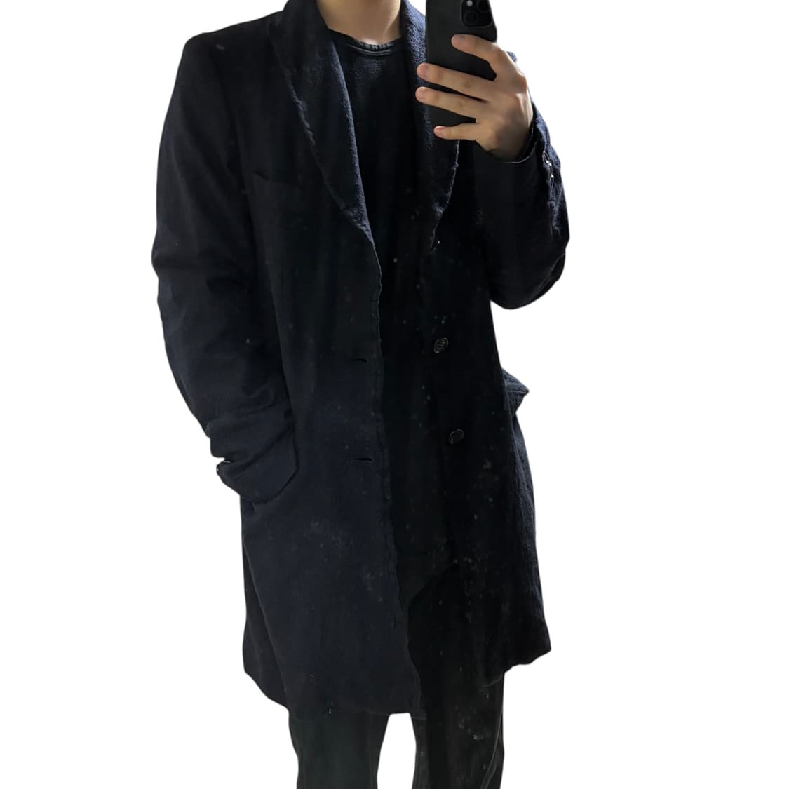 [M] 꼼데가르송 옴므 10AW 축융 울 체스터 코트 상품이미지9