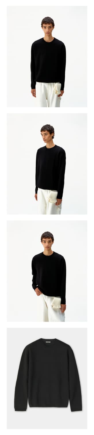 쿠어 울 니트 블랙 L사이즈 상품이미지4