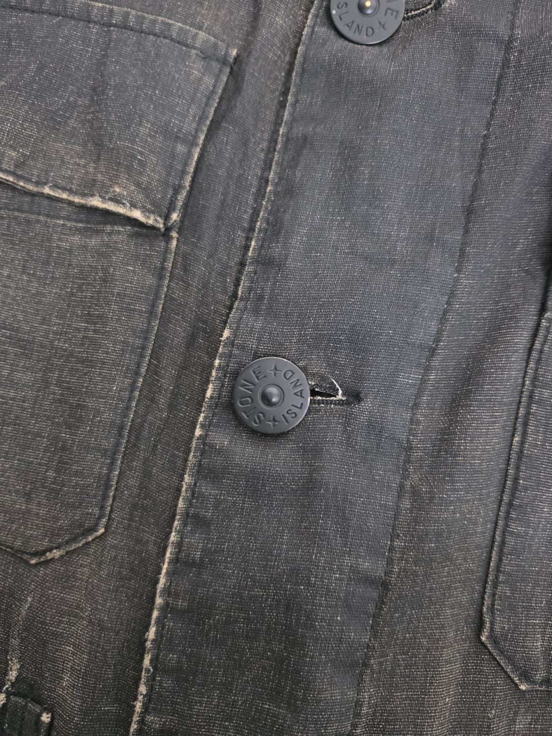 99SS 스톤 아일랜드 그린 엣지 왁스 코튼 재킷 상품이미지7