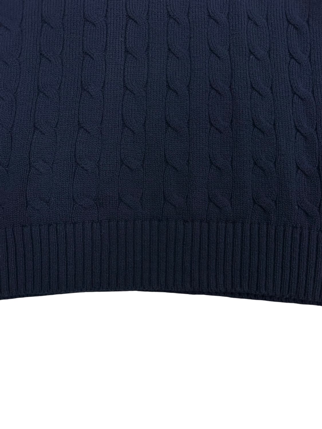 폴로 꽈배기 케이블 니트 네이비 (L) 상품이미지5