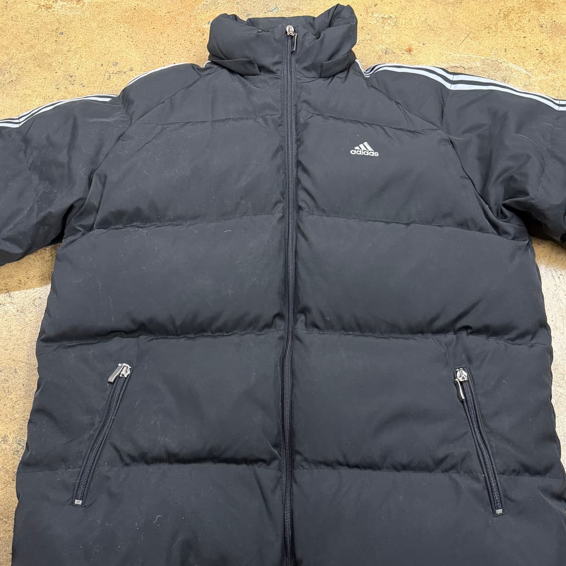 [정품/95] 아디다스 삼선 블랙 패딩 점퍼 b8 상품이미지3