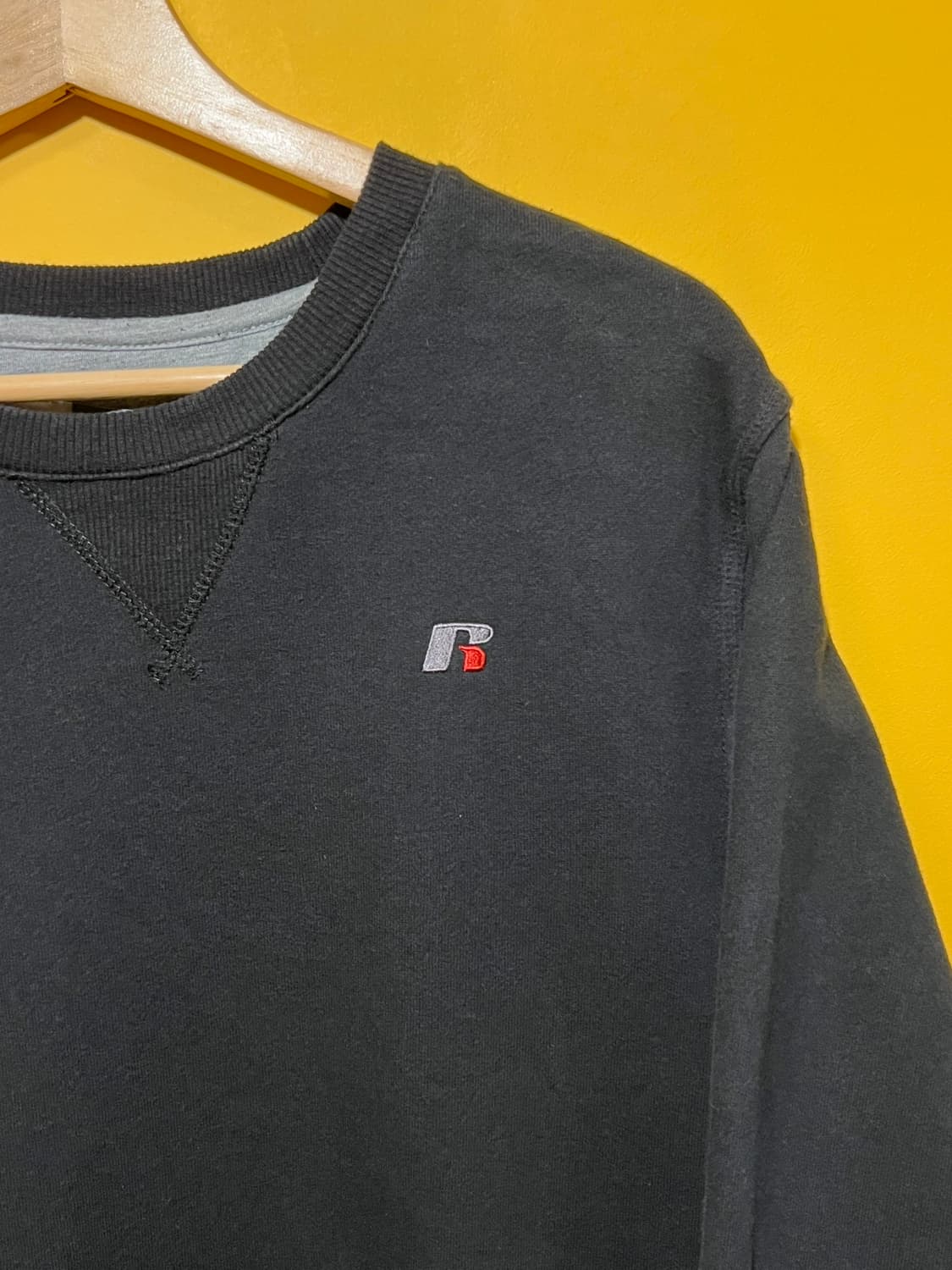 10s [M] 러셀 프리미엄 플리스 맨투맨 블랙 상품이미지2