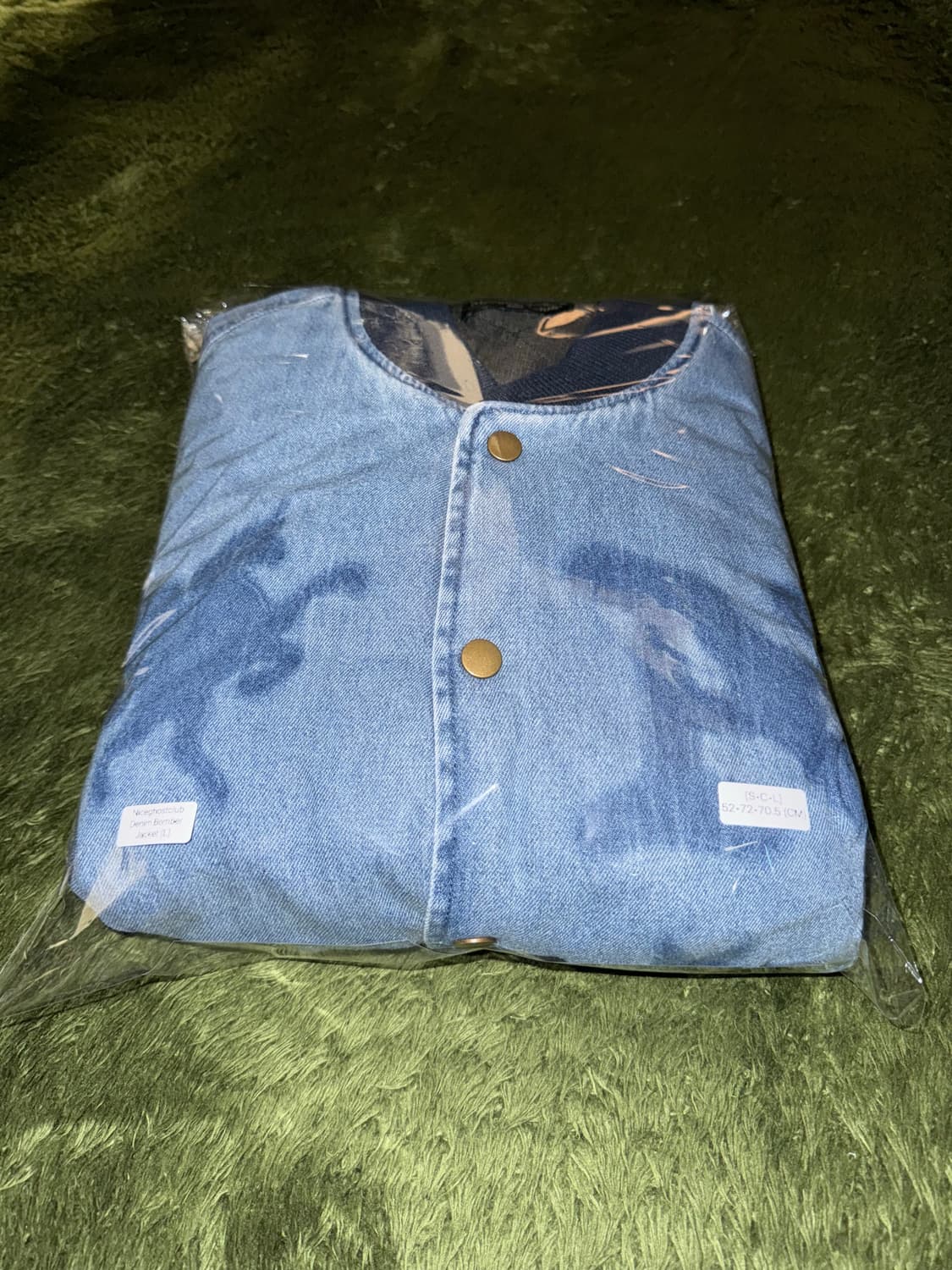 [L] 나이스고스트클럽 워시드 앰블럼 데님 바시티 자켓 상품이미지10