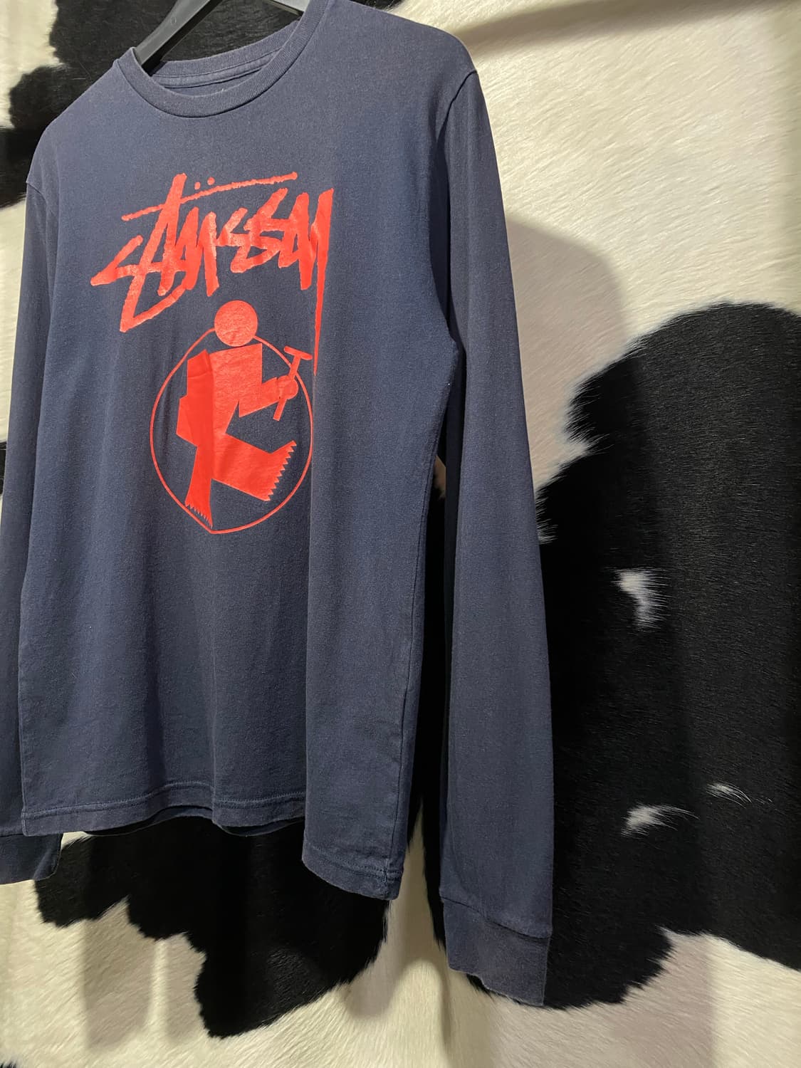 Stussy 레드 로고 프린팅 롱슬리브 상품이미지4