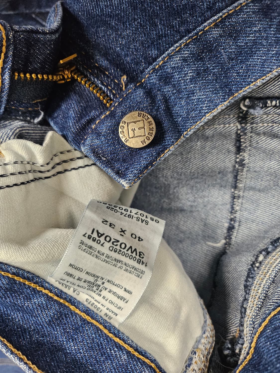 미국판(38)랭글러 RIGGS 워크웨어 카펜더 데님 팬츠 상품이미지7