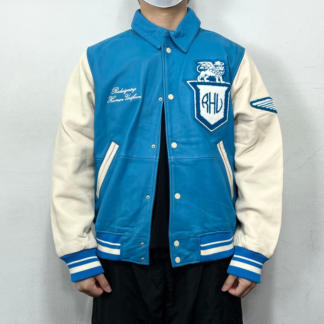 자라 x 루이지 램스킨 레더 봄버 바시티 자켓 상품이미지4