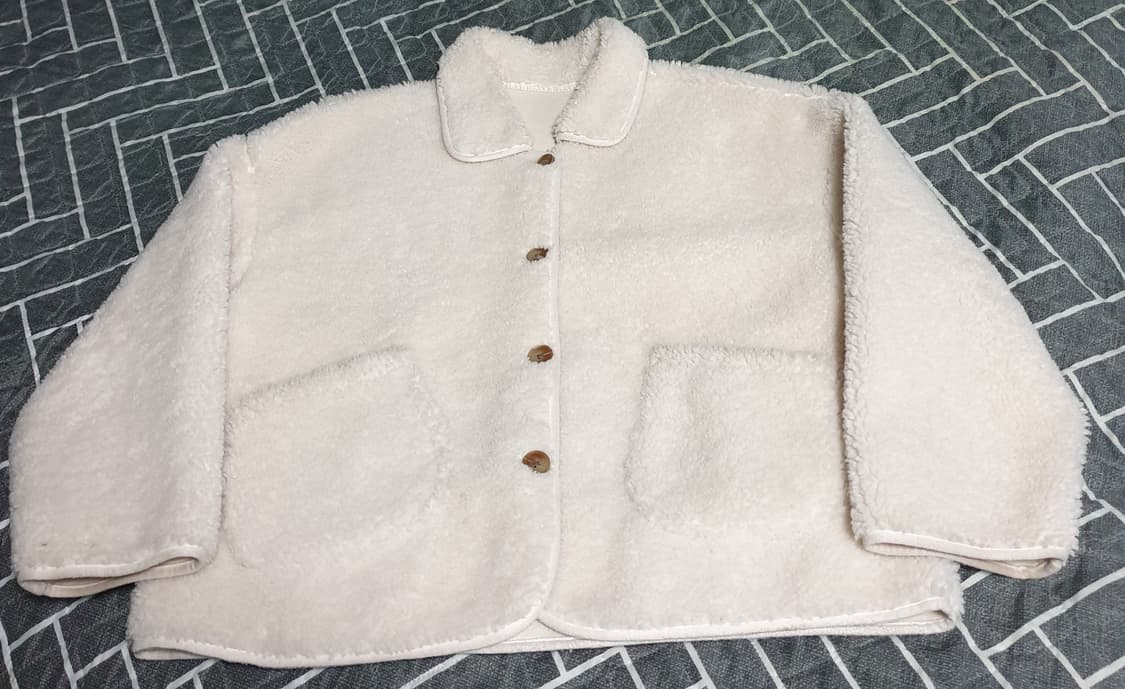 카라 양털 뽀글이 자켓 아이보리 (F) 상품이미지1