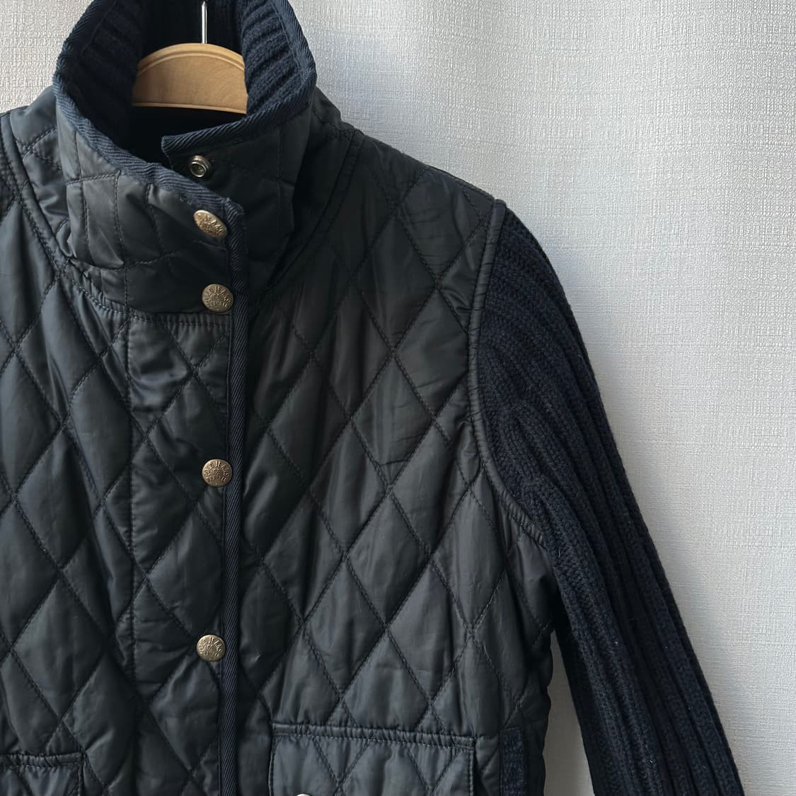 랄프로렌 폴로진스 퀼팅 니트 자켓 네이비 S 상품이미지2