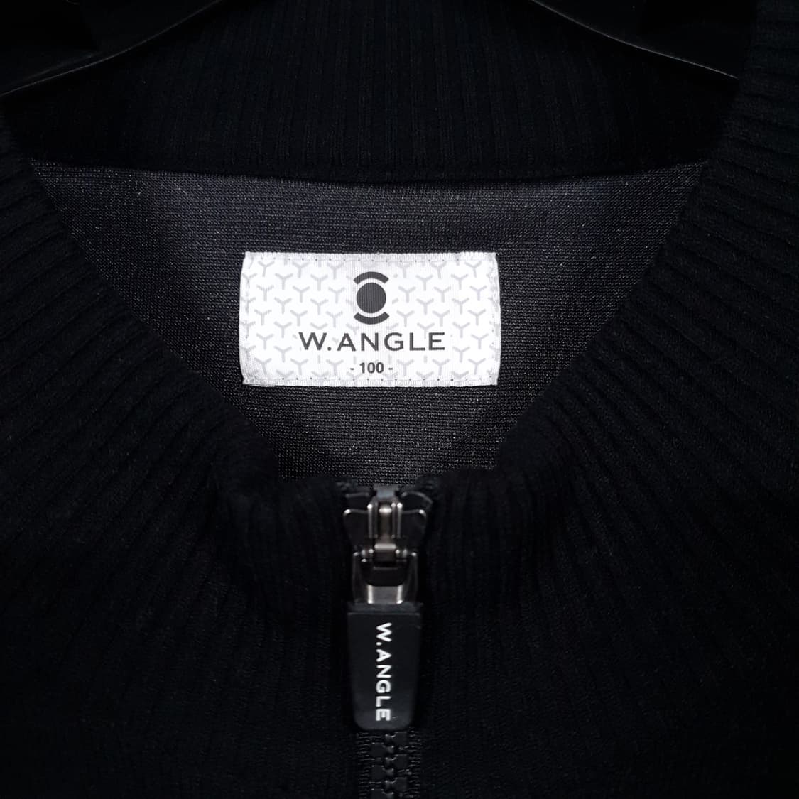 100 (L) 와이드앵글 골프 Y 패턴 방풍 니트 집업 스웨터 자켓 블랙 상품이미지4