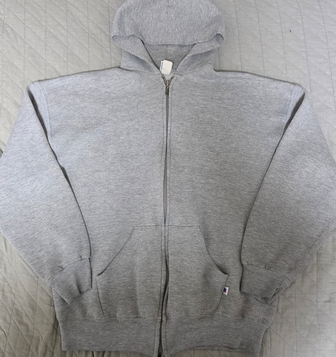 [XL] 90s 빈티지 러셀 애슬레틱 후드집업 그레이 ver. 굿컨디션 상품이미지1