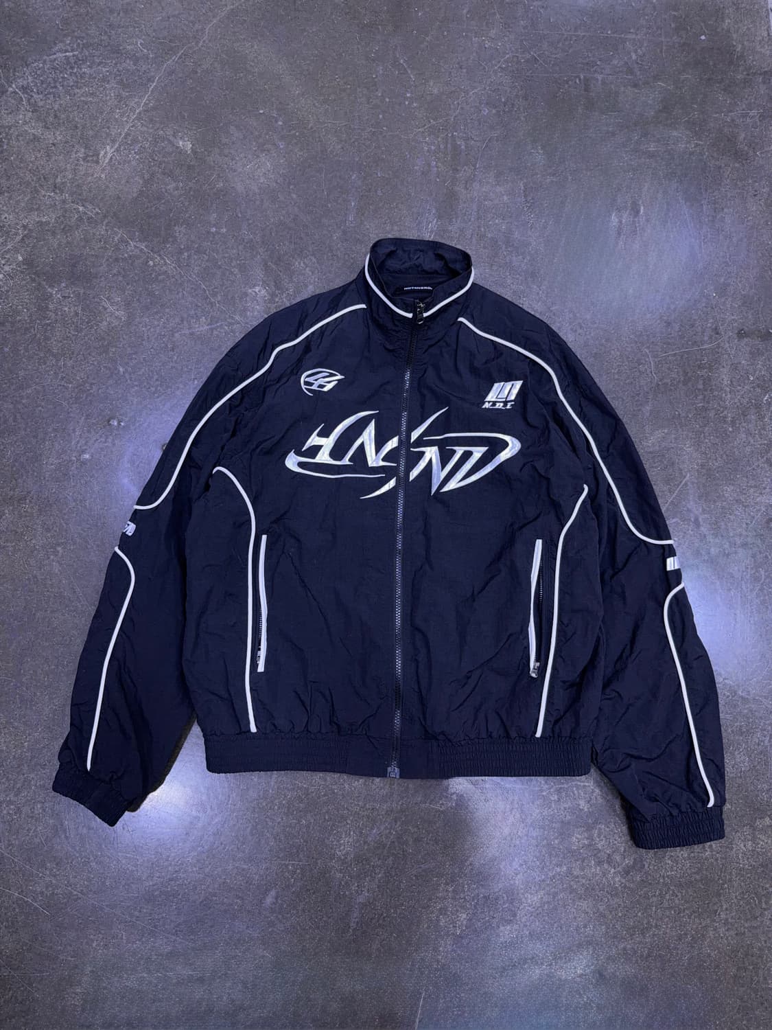 낫포너드 나일론 레이싱 자켓 블랙 M 상품이미지2