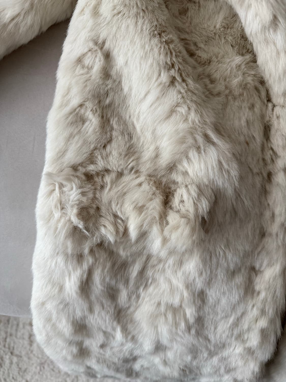 아이보리 퍼코트 상품이미지4