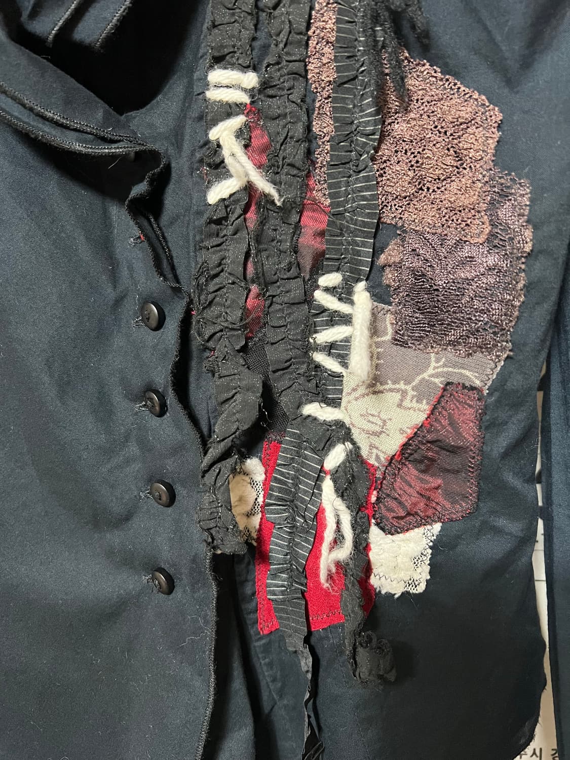 DIDIER PARAKIAN 버튼칼라 빈티지 프릴 셔츠 상품이미지3