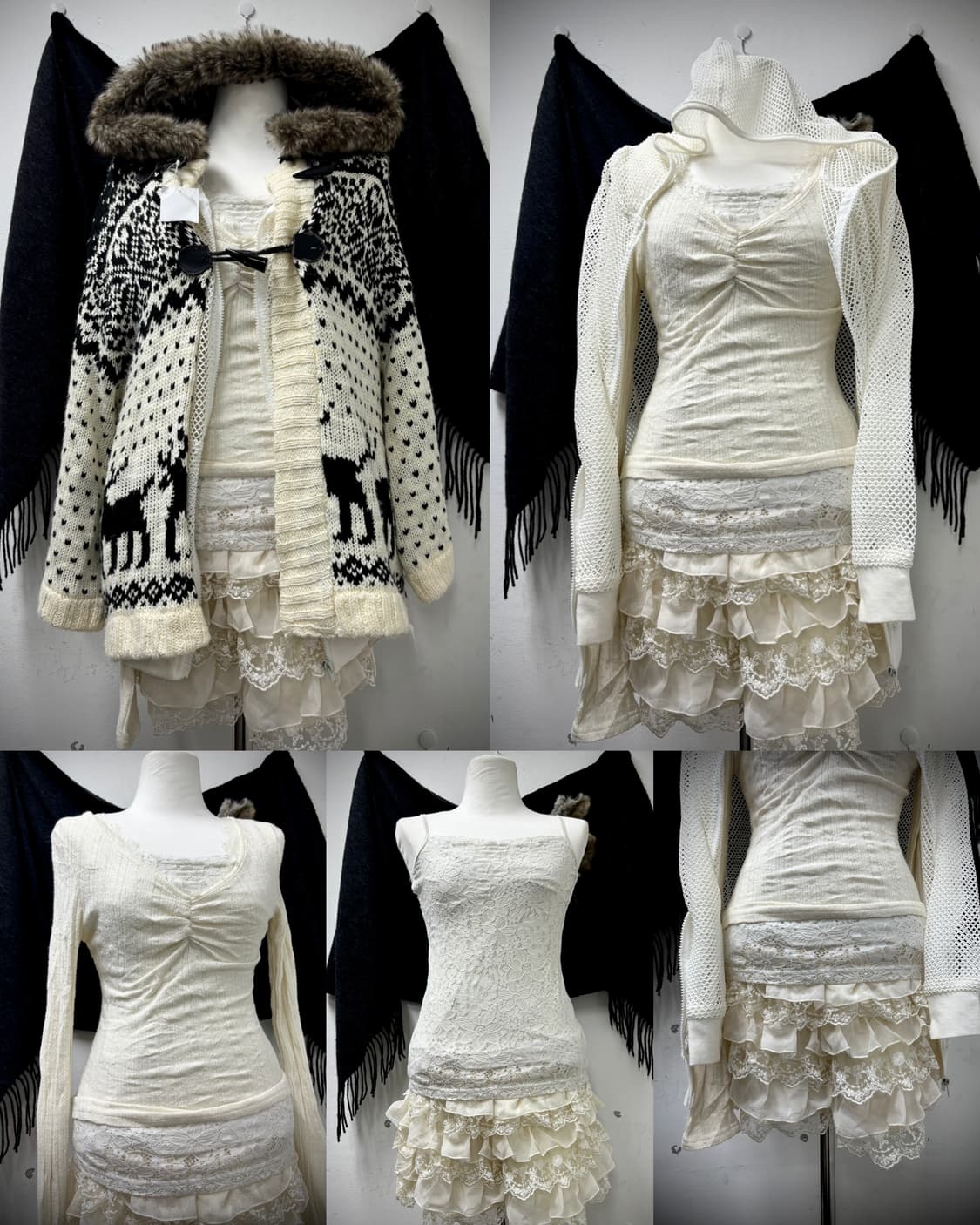 White Y2K Base Aisaki Shop Coordination 상품이미지1