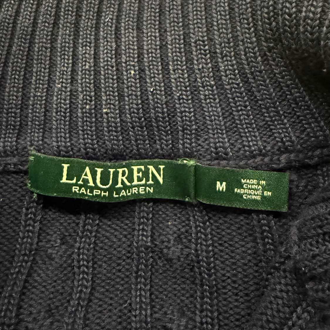 폴로 로렌 랄프로렌 네이비 니트 집업 상품이미지5