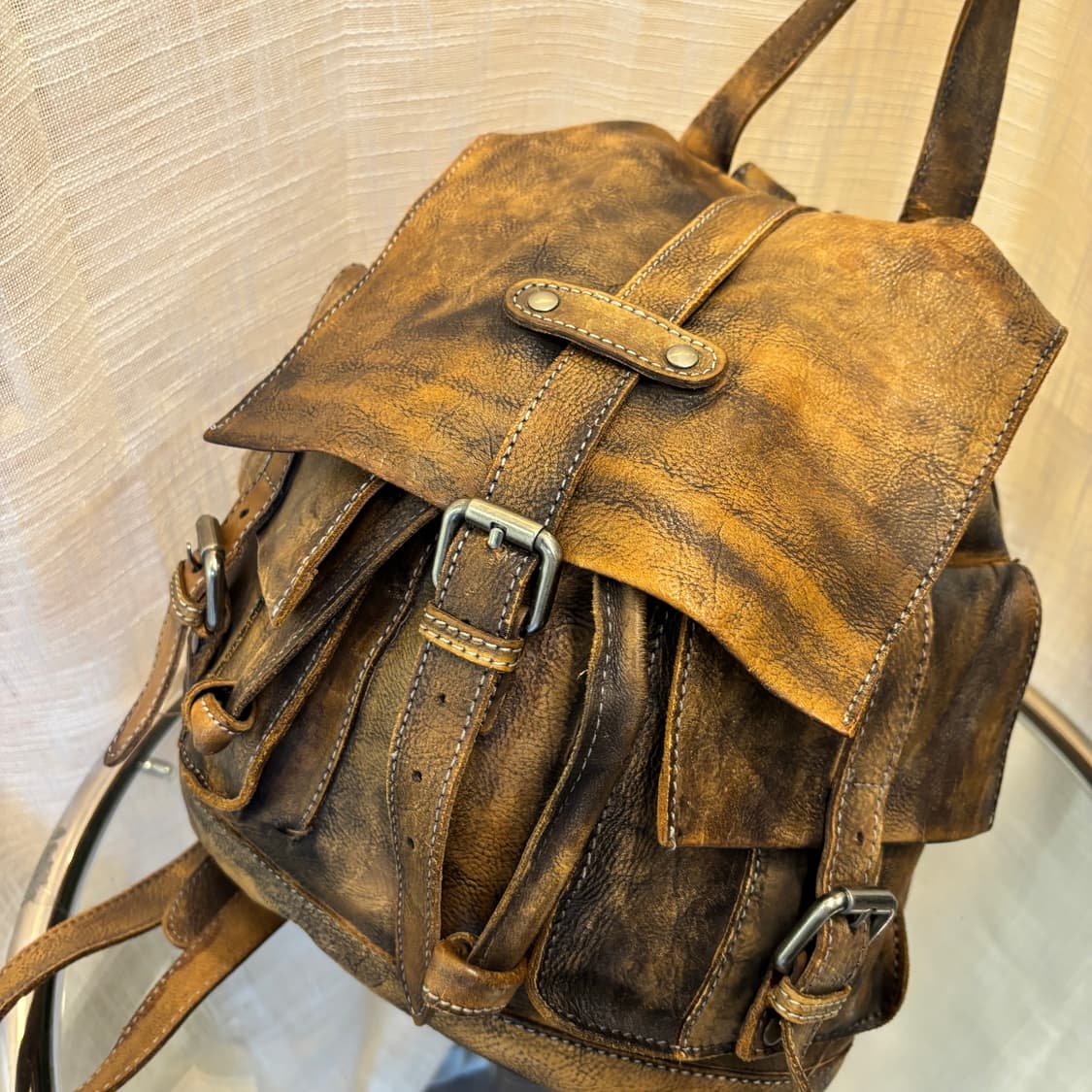 이태리 천연 소가죽 백팩     상품이미지3