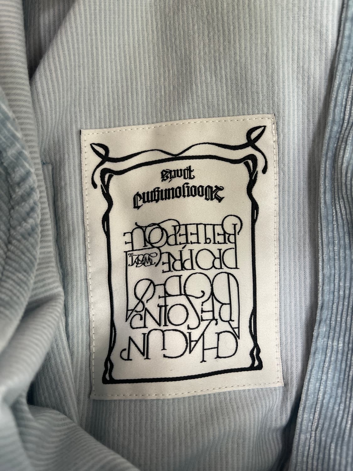 우영미 블루 코듀로이 셔츠 자켓 48 상품이미지8