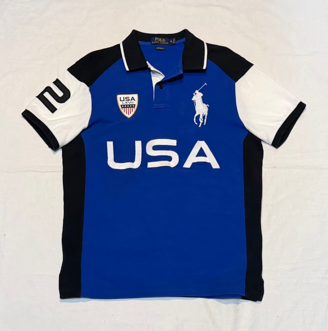 폴로 랄프로렌 빅포니 치프키프 USA 레이싱 카라티 블루 상품이미지1