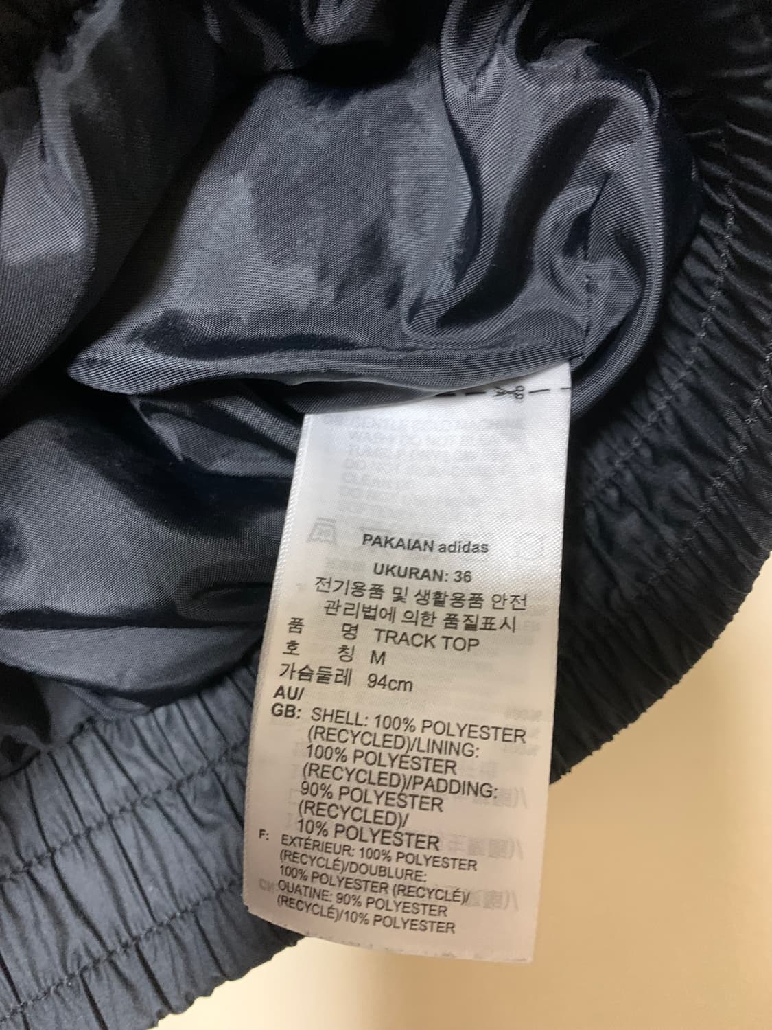 아디다스 퀼팅 패딩  크롭 자켓 M 상품이미지4