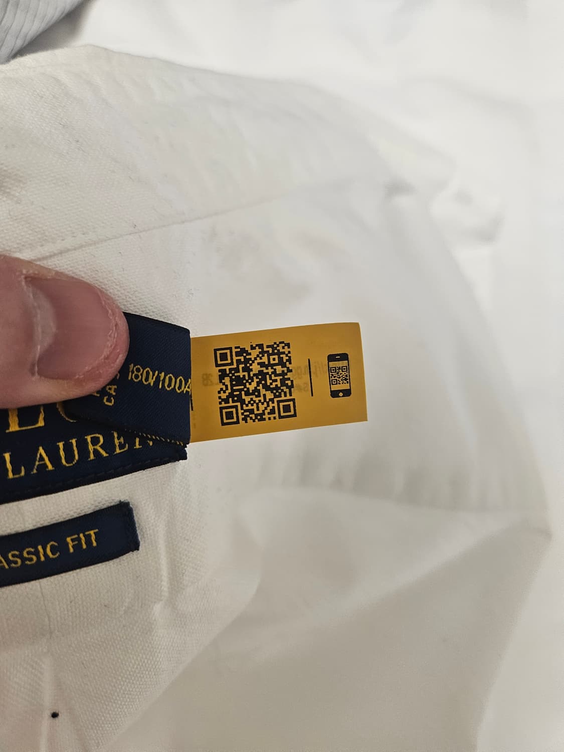 (미착용)폴로랄프로렌 가먼트 다이 옥스포드 셔츠 화이트 L 상품이미지4