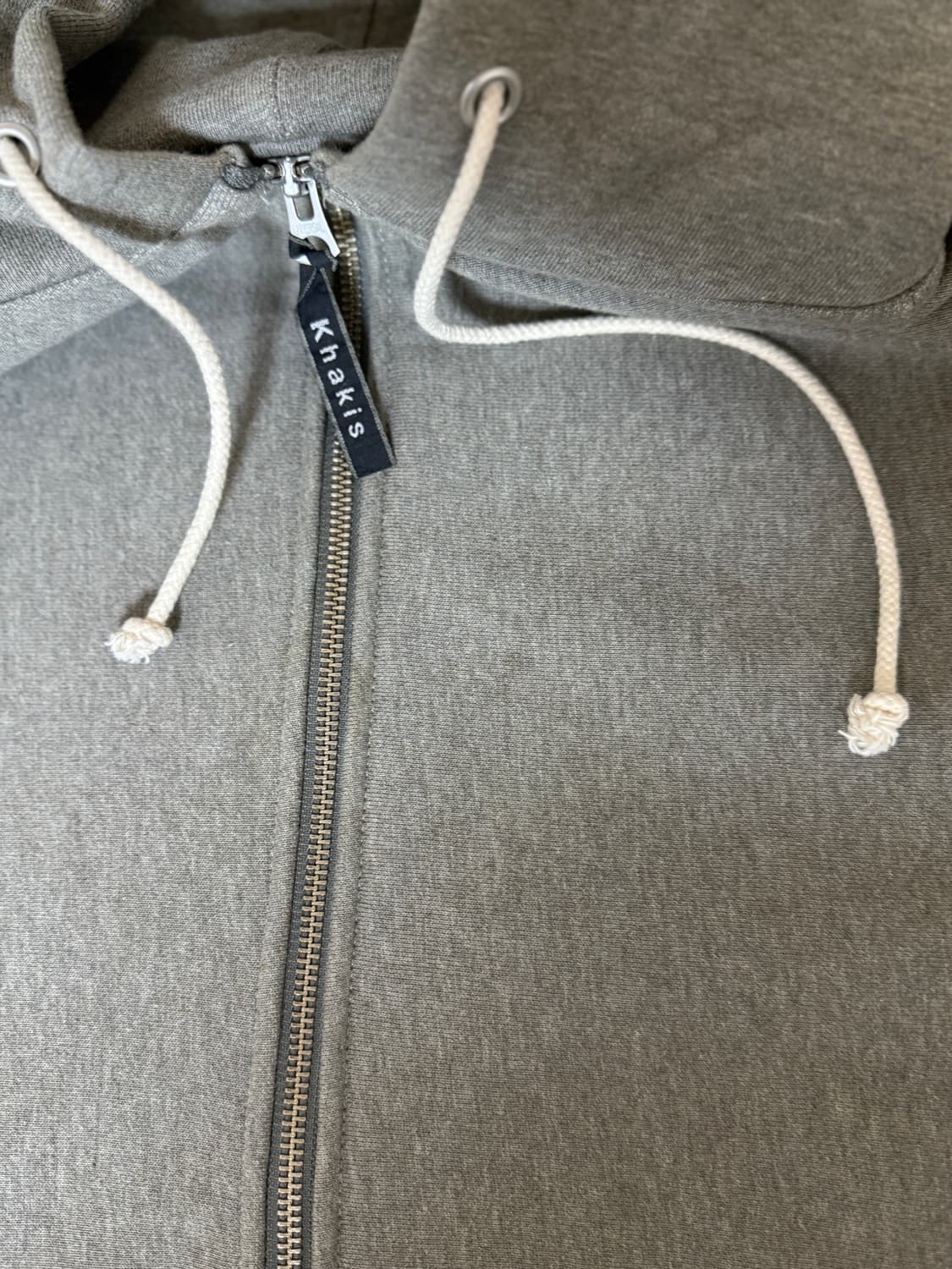 카키스 기모후드 집업 카키그레이 상품이미지3