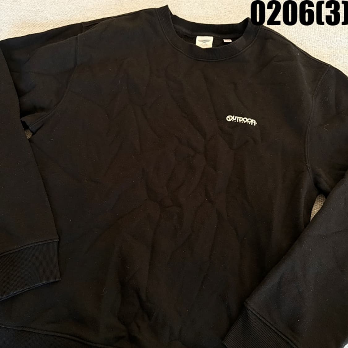 [M] 아웃도어 블랙 맨투맨 티셔츠 0206(3) 상품이미지2