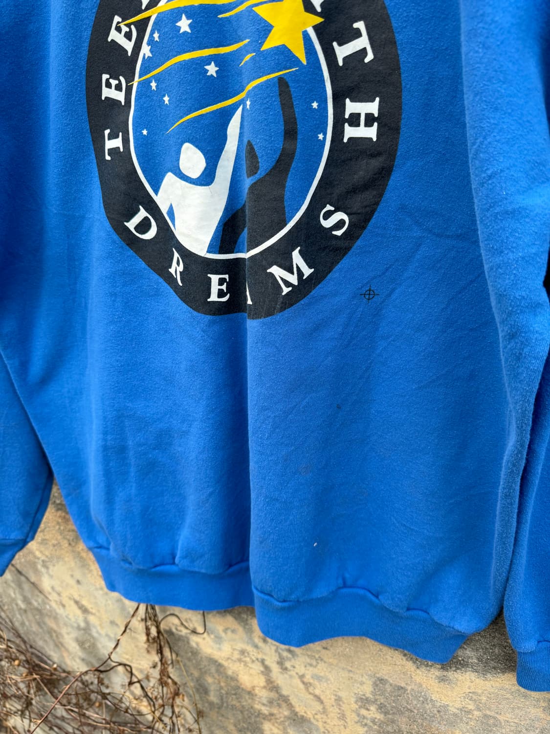 00s 헤인즈 빈티지 컨디션 양면 프린팅 스웻 셔츠 맨투맨 블루 상품이미지5