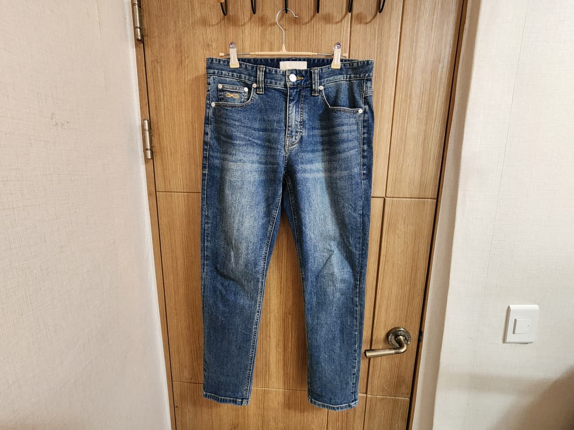 (32)플랙 릴렉시드 크롭 데님 팬츠 상품이미지1