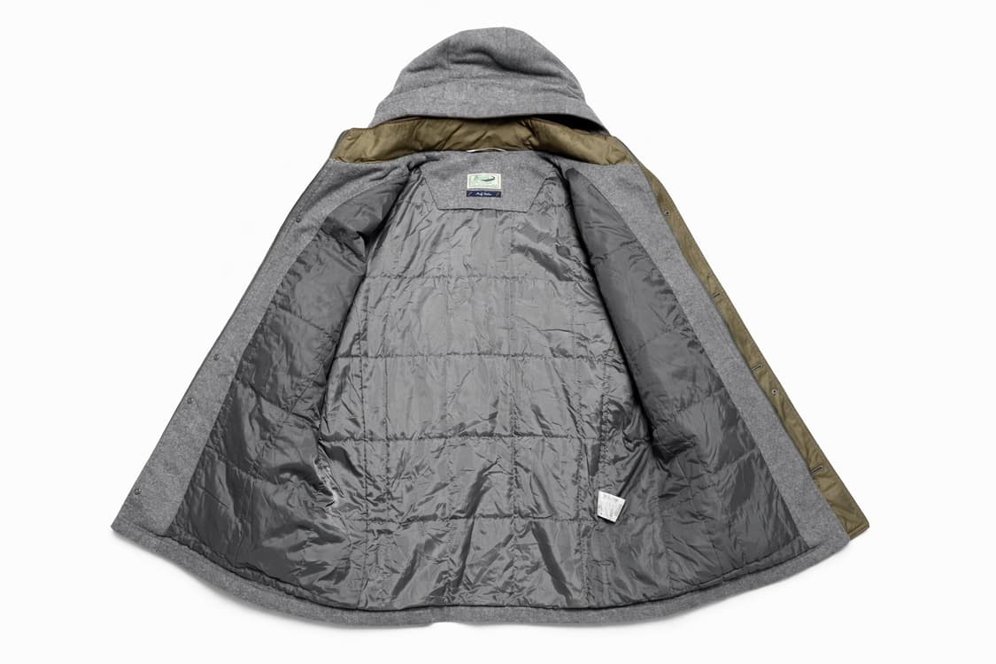 JPN 일본 빈티지 크로커다일 울 혼방 후드 사파리코트 하프코트 카코트 상품이미지3