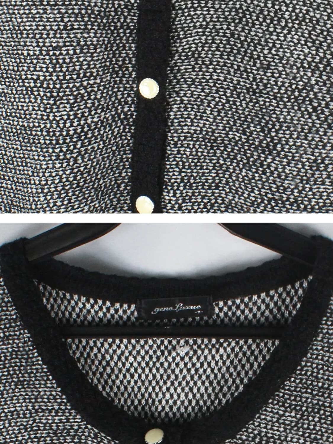 빈티지 조셉 리프코프 트위트 패턴 반팔 가디건 상품이미지3