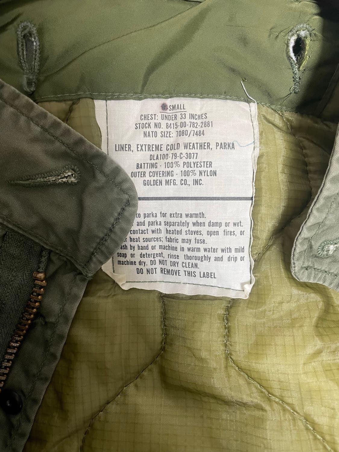 [M] 70s 오리지널 M65 개파카 피쉬테일 파카 풀세트 상품이미지5