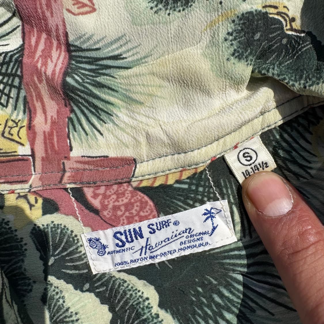 [S] Sun Surf 선서프 레이온 하와이안 알로하 셔츠 상품이미지6