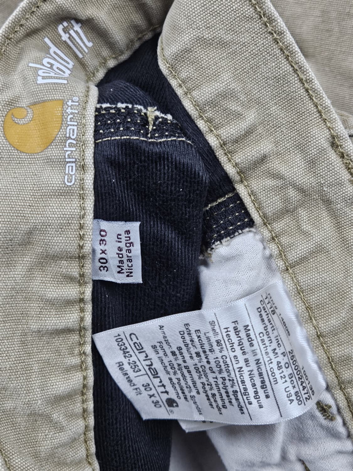 칼하트 헤비 코튼캔버스 카펜터 워크 팬츠 ( 30X30 ) / 10310 상품이미지8