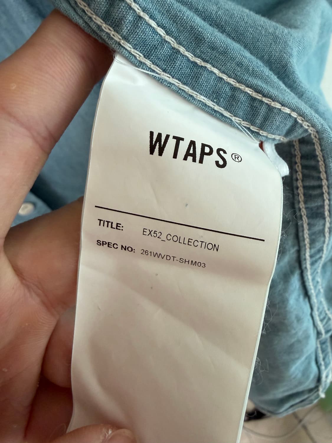 [3] wtaps 26SS 샴브레이셔츠 인디고 상품이미지8