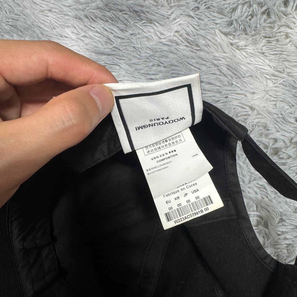 우영미 블랙 볼캡 모자  상품이미지9