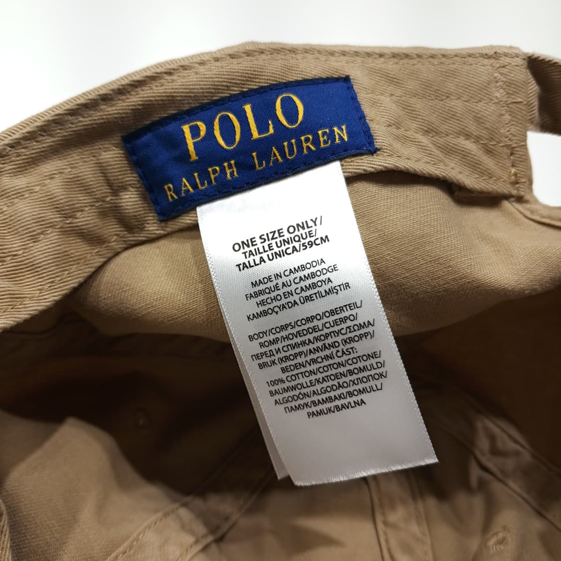 CL553 폴로 코튼 다크네이비 자수 베이지 볼캡 모자 상품이미지8