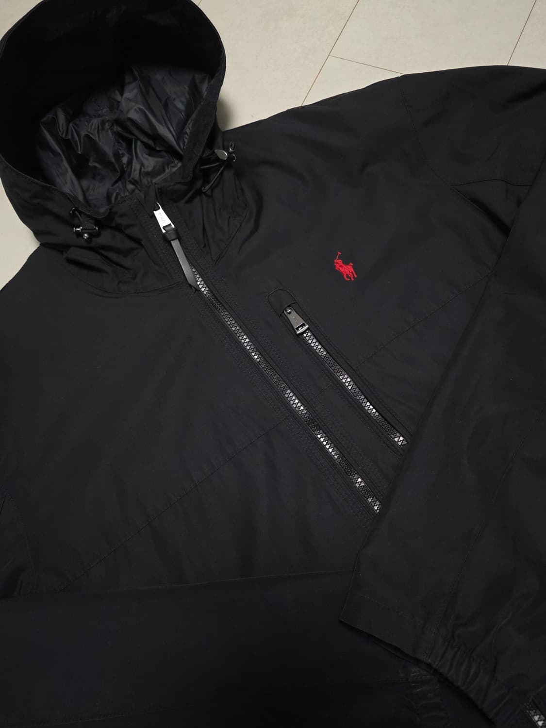 새상품급 폴로 랄프로렌 블랙 M 바람막이.윈드브레이커 상품이미지1