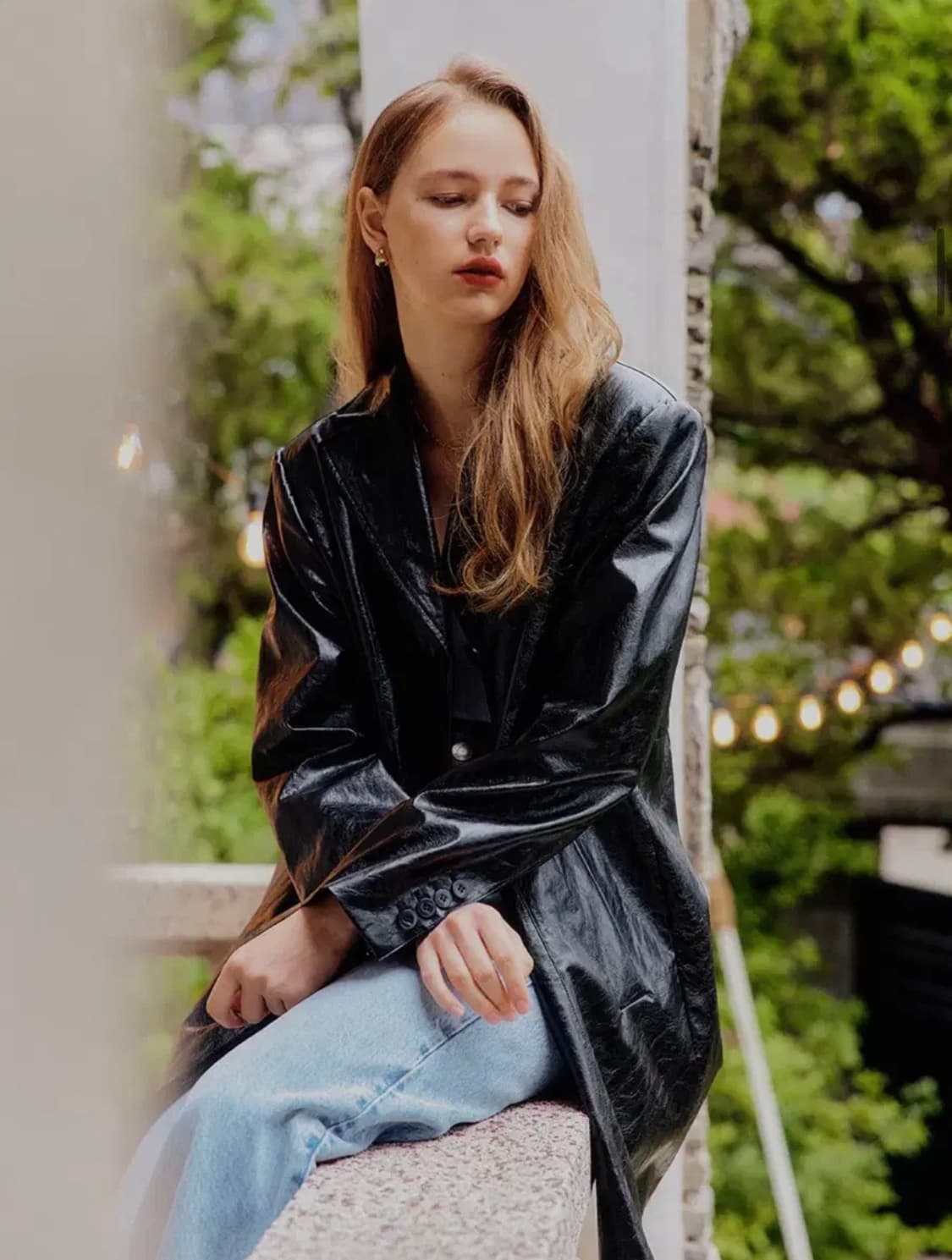 LOOKCAST 블랙 조이 빈티지 터치 레더 자켓 상품이미지1