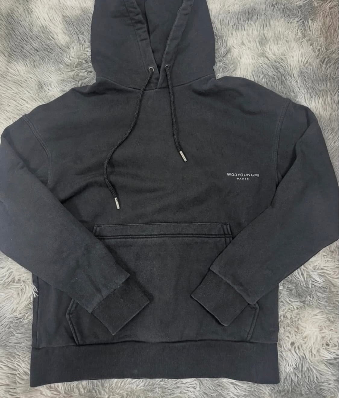 우영미 플라워 백로고 후드티 상품이미지2