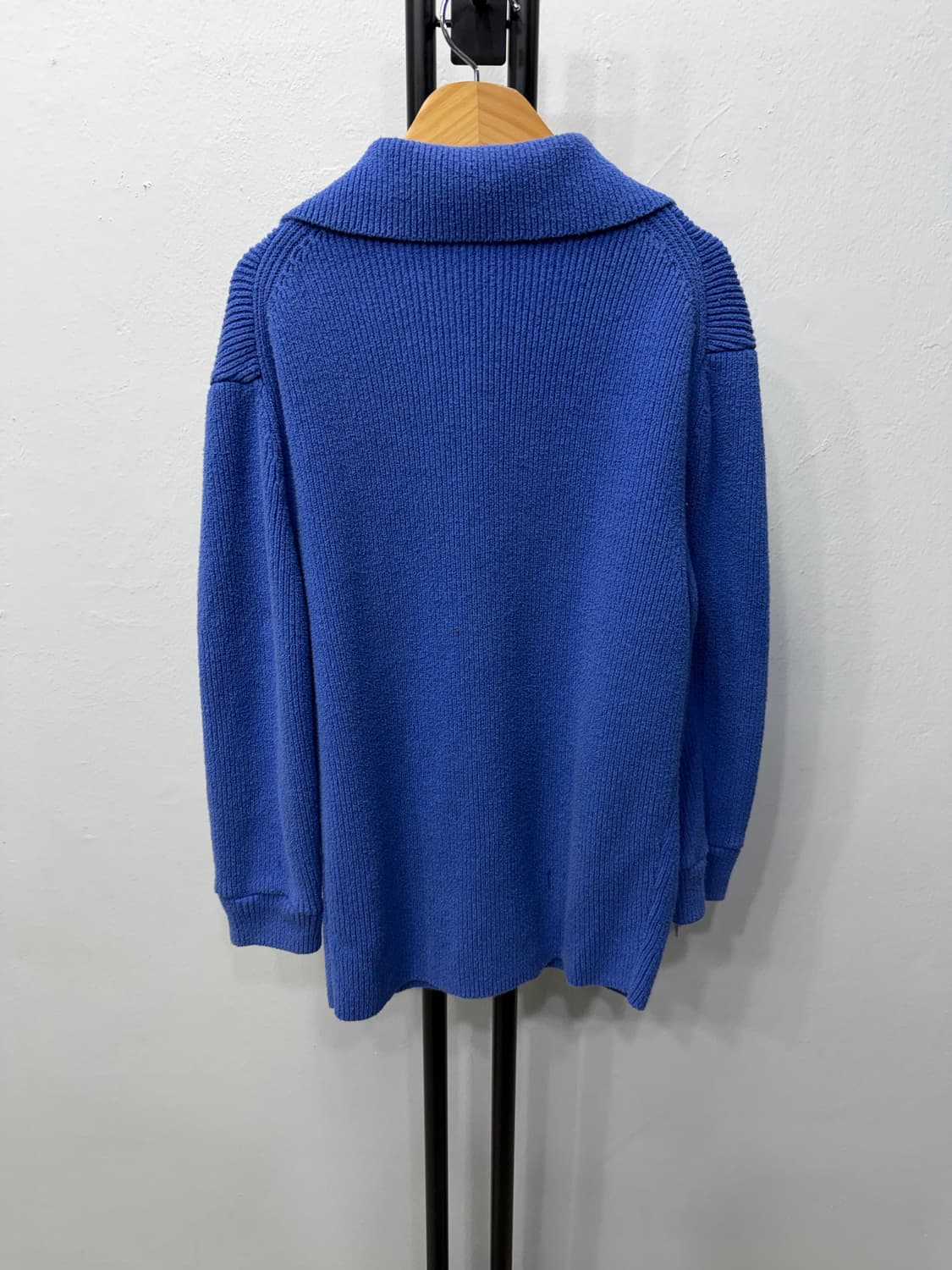 정품) COS 코스 남성 블루 니트 가디건 S 상품이미지4