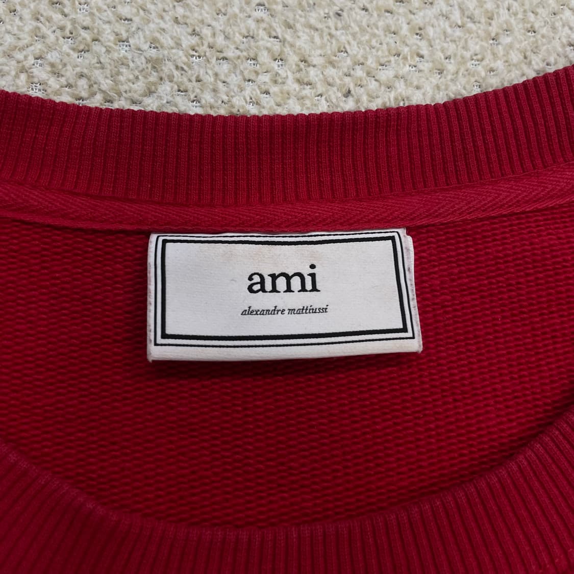 아미 Ami 20fw 빅 하트 크루넥 맨투맨 레드 상품이미지3