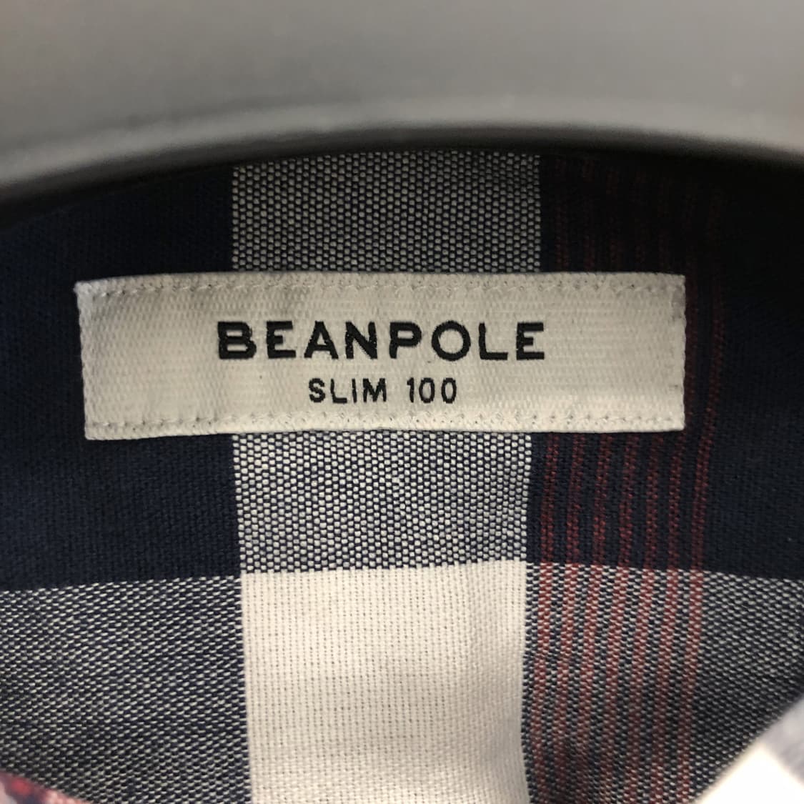 빈폴 자수로고 브러쉬 체크셔츠 100 사이즈 상품이미지5